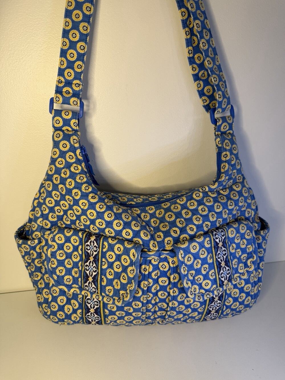 Vera Bradley Y2K Retired Riviera Blue Cargo Sling Crossbody Bag Shoulder Purse